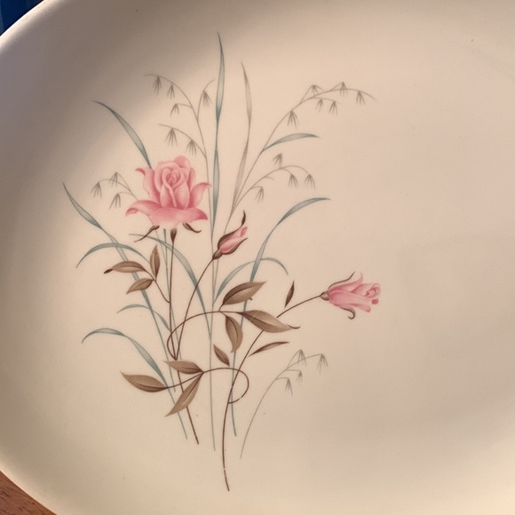 Vintage Platter Plate with Roses - Picture 3 of 8